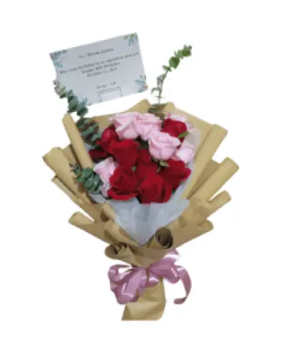 hand buket bunga batang